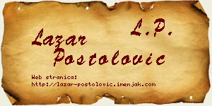 Lazar Postolović vizit kartica